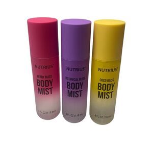 Nutrius Body Mist, 4 fl oz, 3-pack New No Box